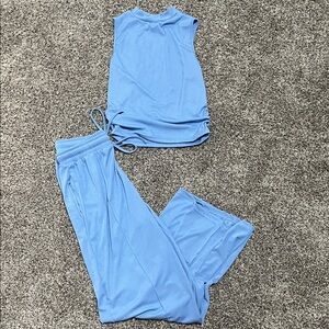 Blue Women's Silky Set